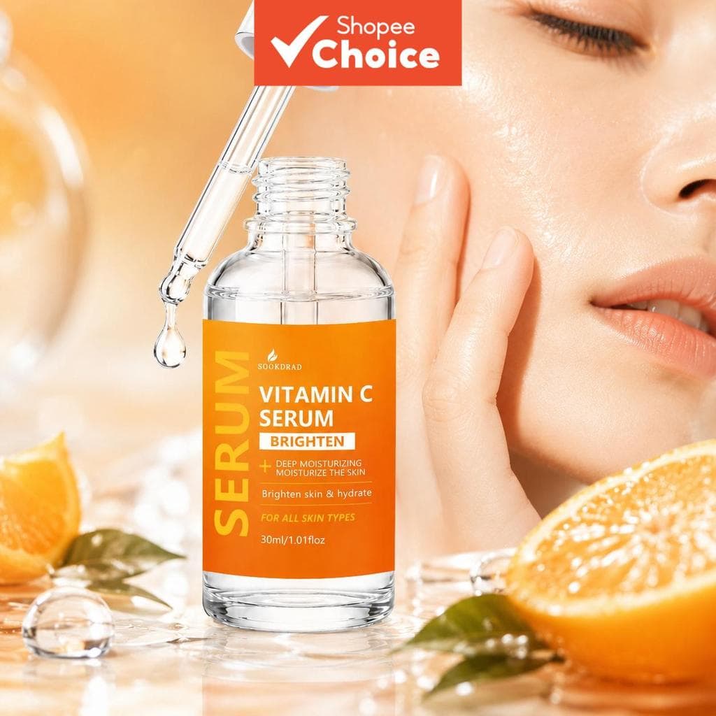 de Vitamina C, ilumina a pele, hidrata, cuidados diários, todos os tipos de pele, 30ml/1.01fl.oz