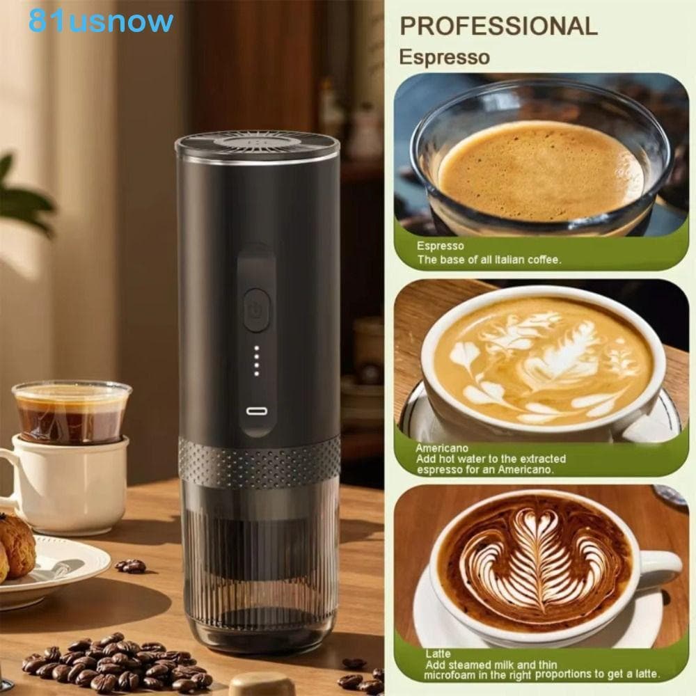 Cafeteira Elétrica , Café Expresso Portátil Com Autoaquecimento De 20 Barras | De Viagem Sem Fio 2 Em 1 7500mAh
