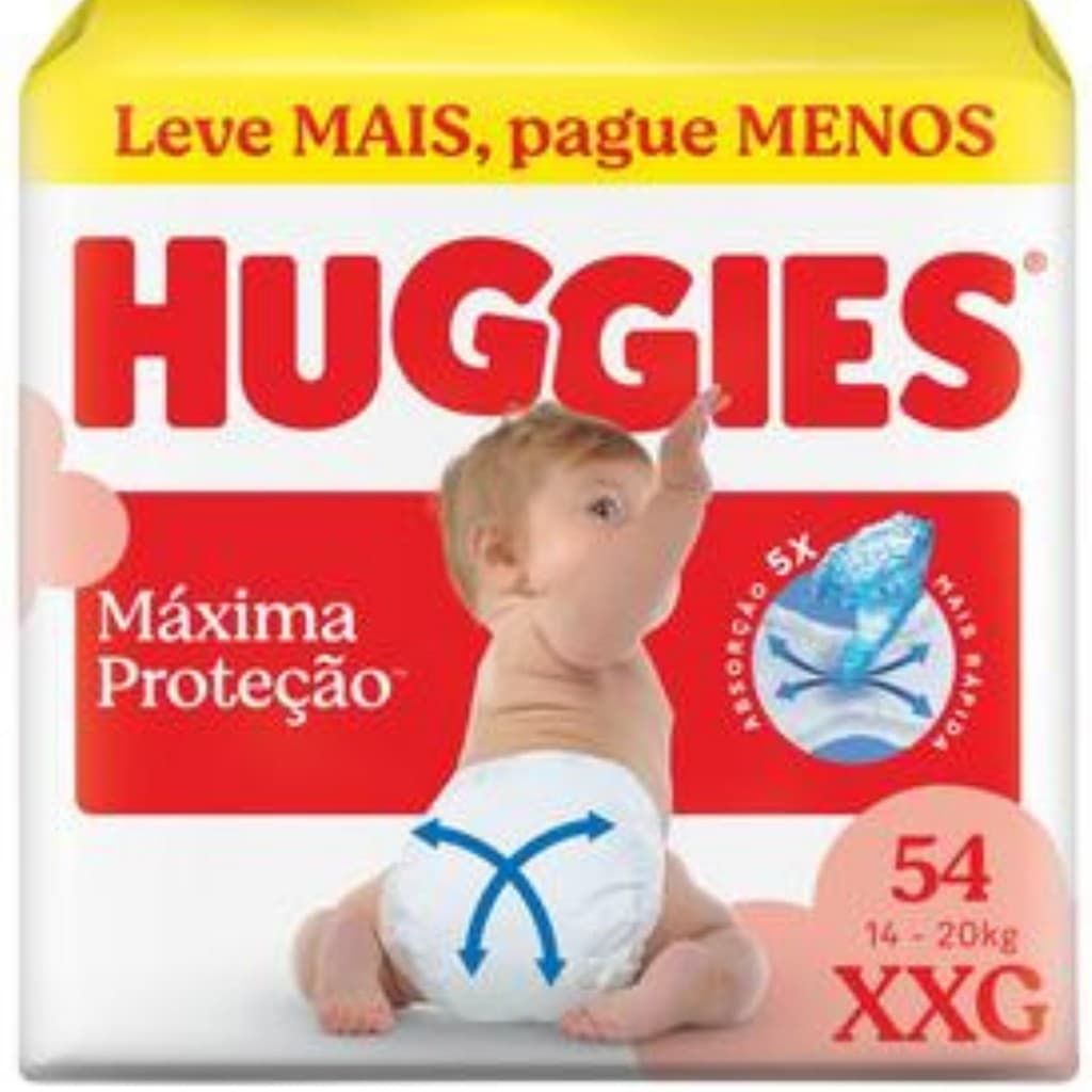 FRALDA HUGGIES SUPREME CARE HIPER XXG 54 UNIDADES