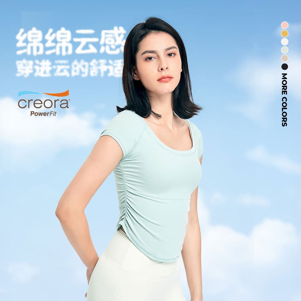 Fanxin roupas de Fitness camiseta esportiva Skinny feminina treinamento de corrida roupas de secagem rápida de manga cur