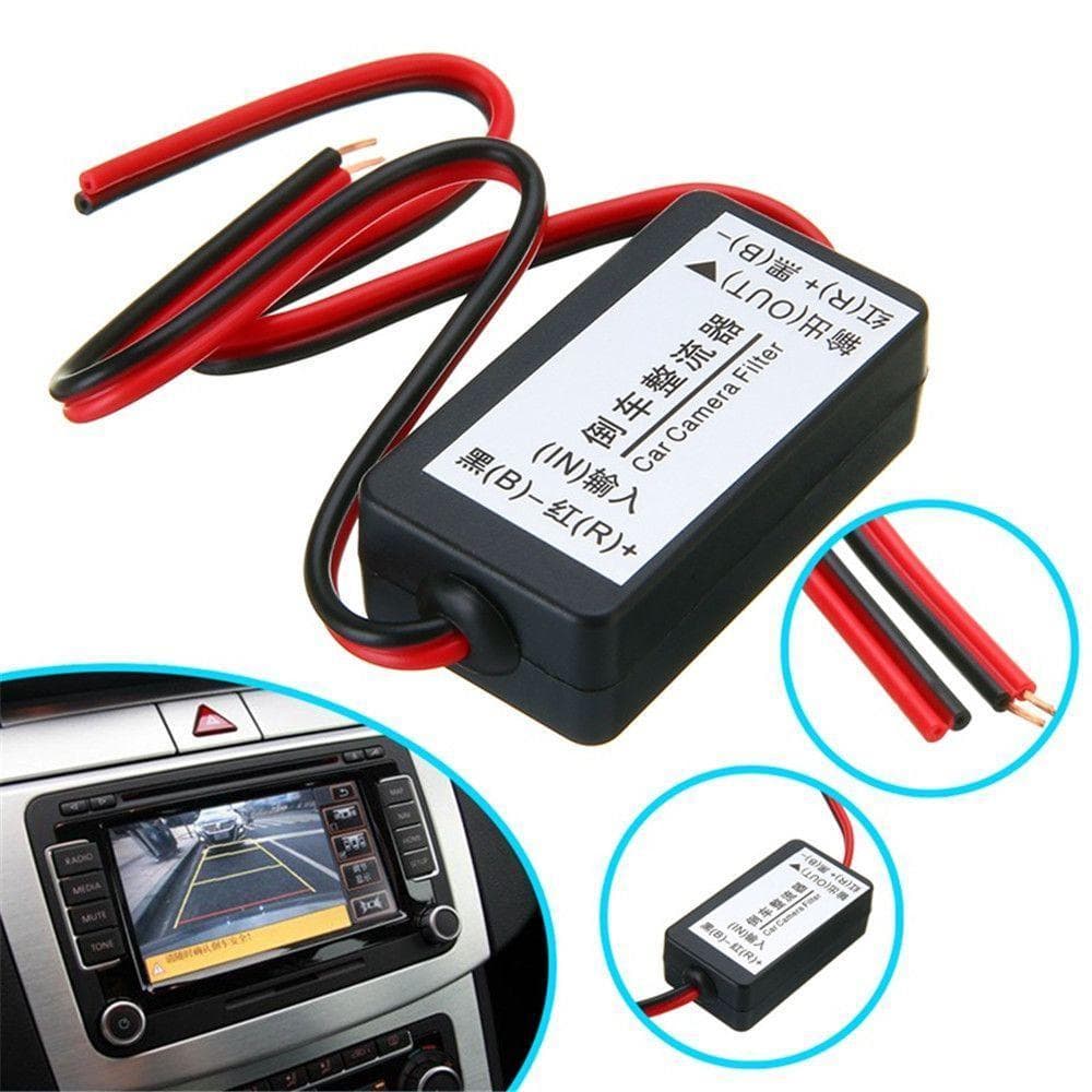 Filtro De Câmera De Carro Automático DC Relé De Interferência De Energia Conector De Visão Traseira