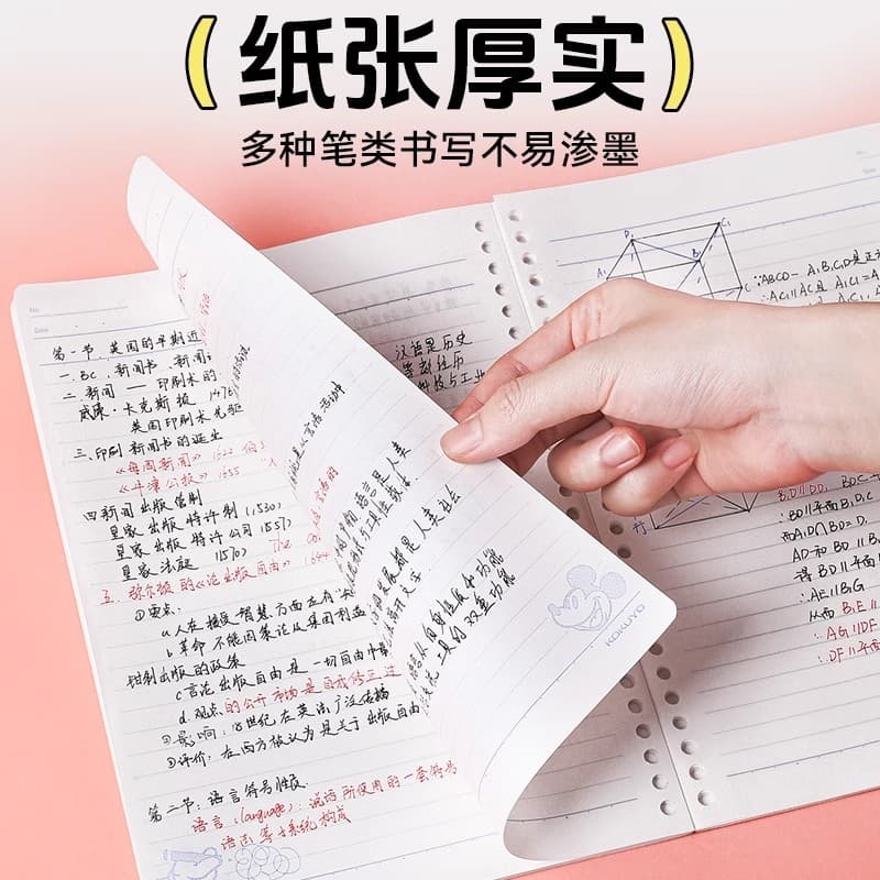 Japão kokuyo kokuyo Disney Co-Branded Notebook Estudante Notebook Campus Notepad A5/B5 Tearable Loose-Leaf Notebook Reca