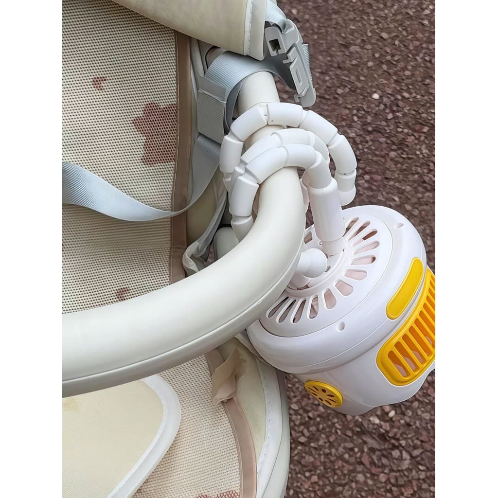 Carrinho de bebê pequeno ventilador polvo portátil carrinho de bebê balançando cabeça ventilador andando bebê ferramenta