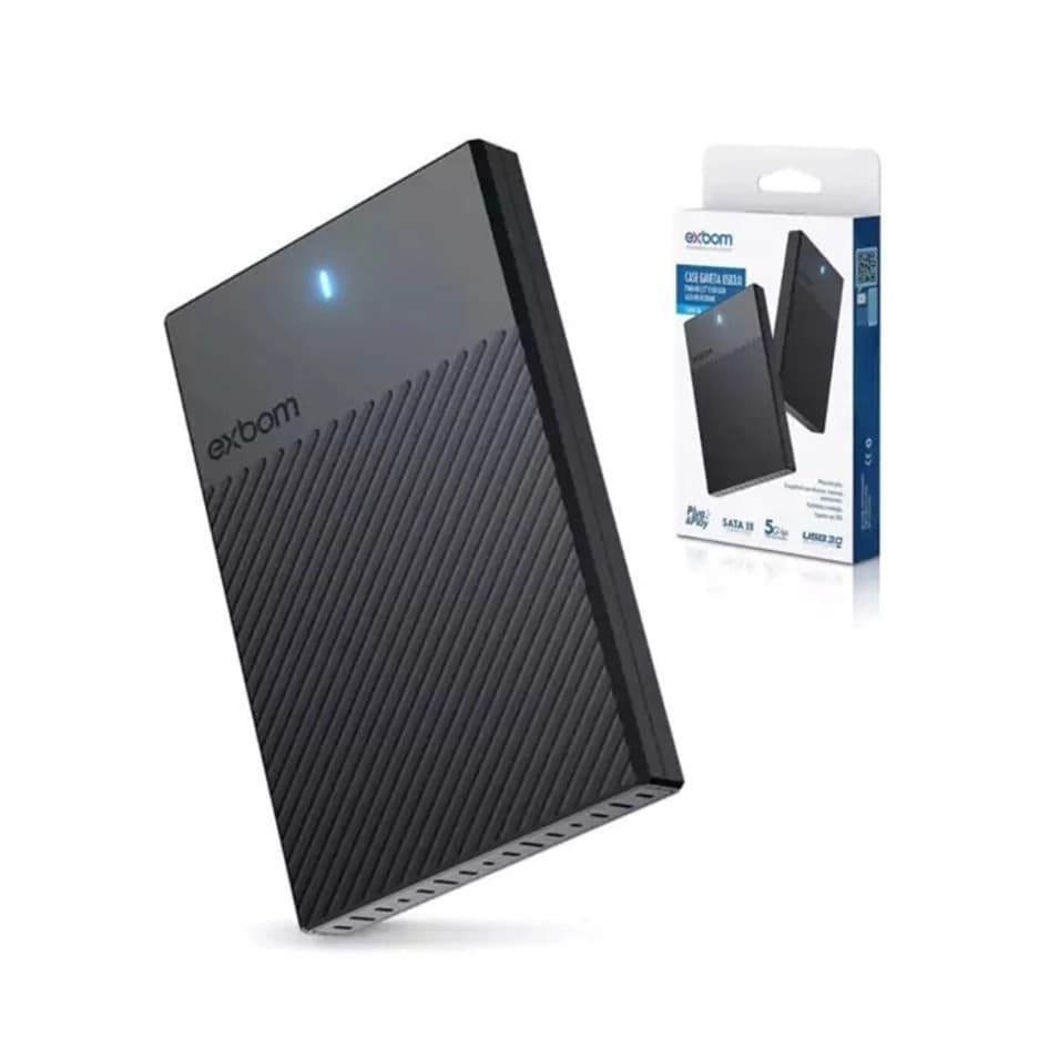 Kit 40 Case Externo Usb 3.0 Hd 2.5 Ssd E Sata 3 Até 5tb Led - CGHD-36