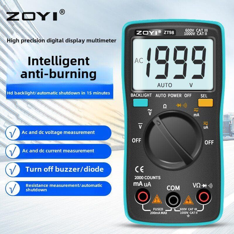 Zoyi Zoyi Zt 980k Multímetro digital portátil de alcance automático digital portátil de alta precisão