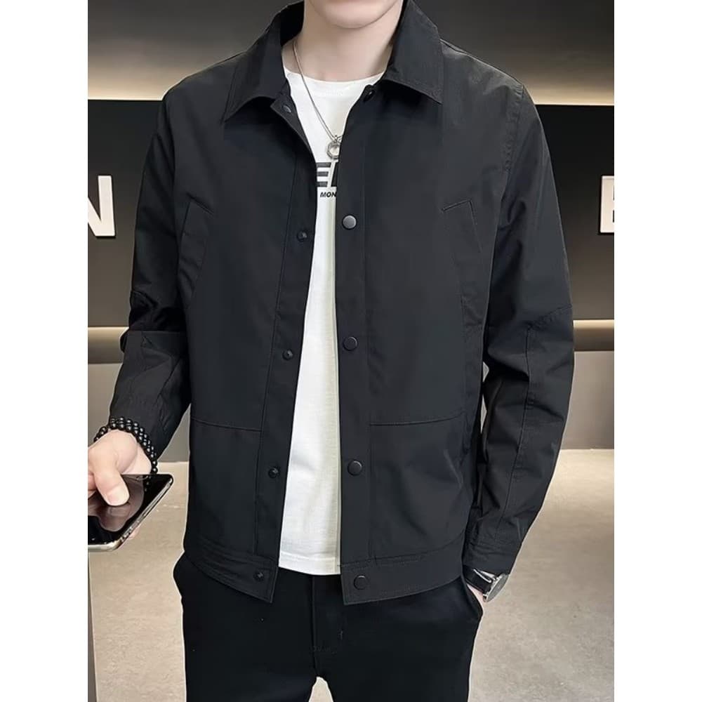 Primavera outono novo estilo lapela jaqueta Casual masculina na moda fino-ajuste jaqueta masculina juventude moda All-ma