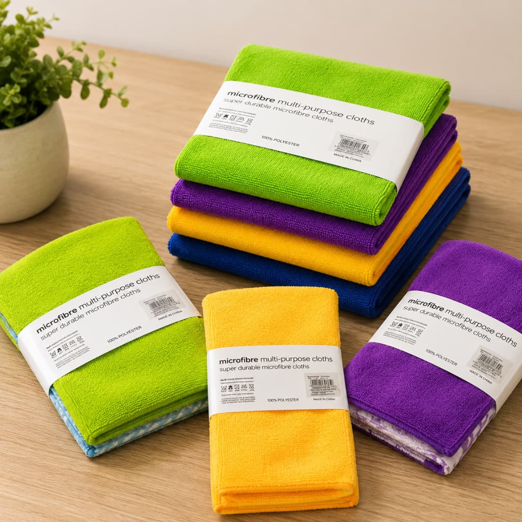 Kit 4 Panos De Limpeza Microfibra Atoalhado Alta Absorção Multiuso Para Carro Casa Chao Vidro