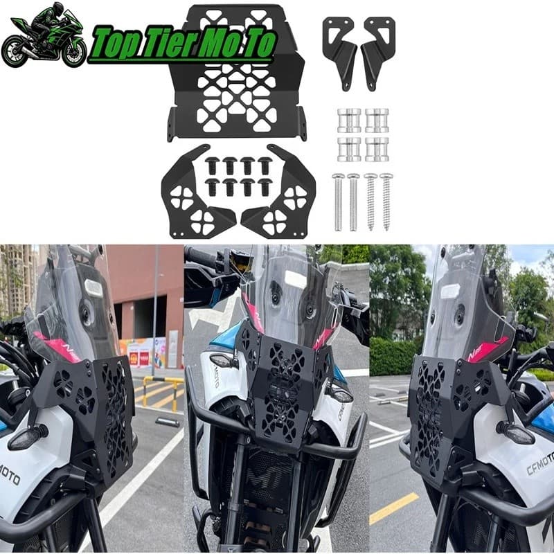 Compatível com Farol de Motocicleta CF-MOTO 450MT, Carcaça Protetora de Liga de Alumínio, Acessórios de Capa Protetora E