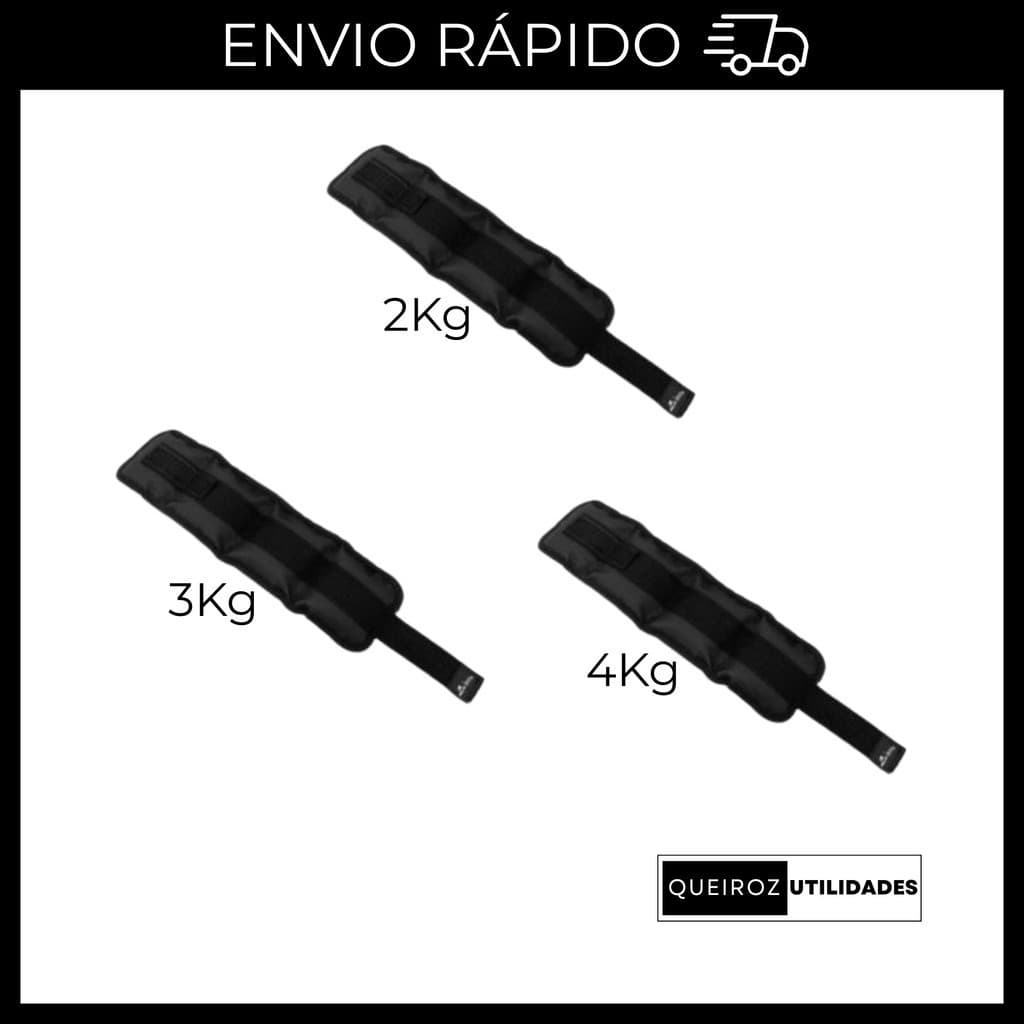 KIT Caneleira de Peso Preta UNID de 2Kg + 3Kg + 4Kg Treino/Exercício/Academia/Crossfit/Fisioterapia