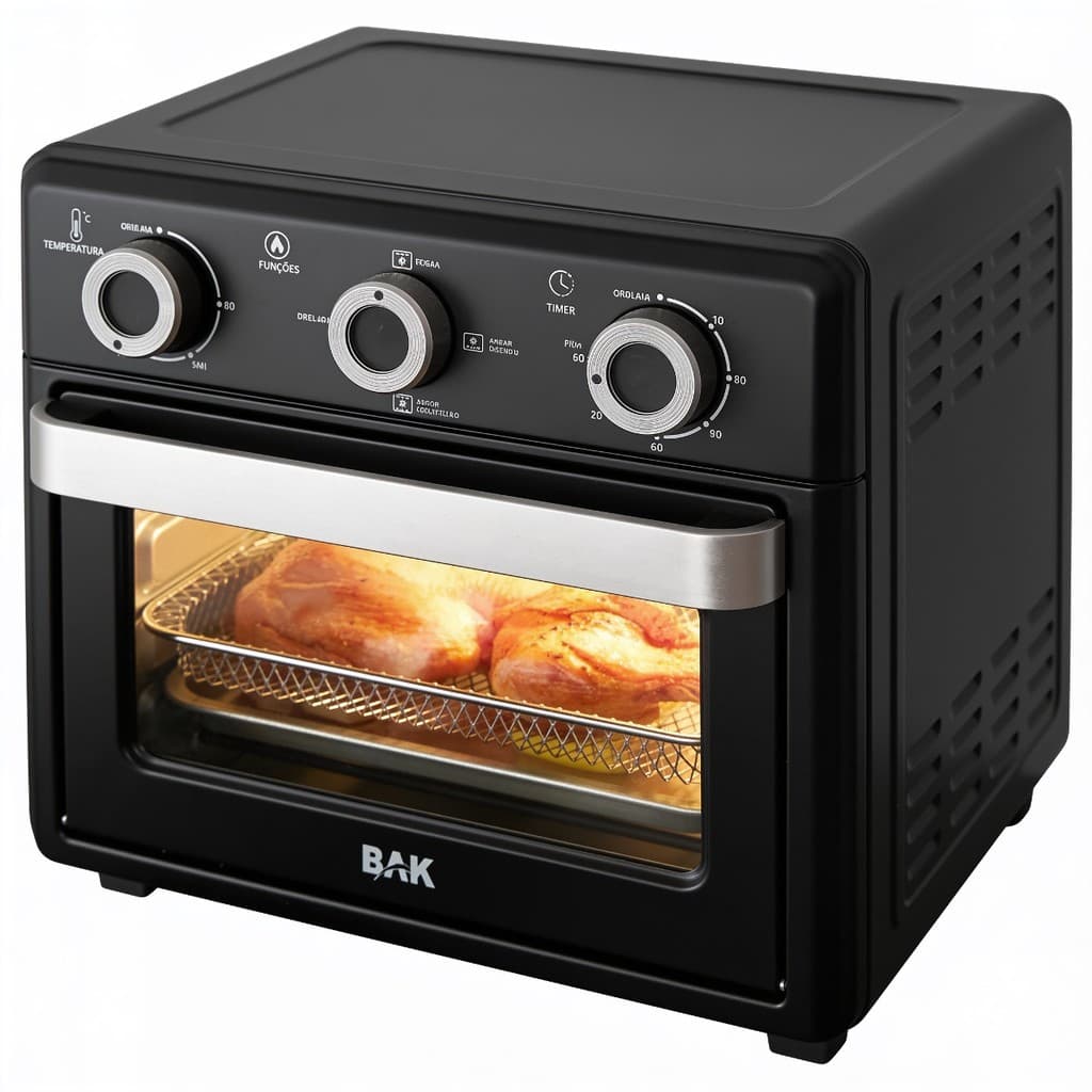Fritadeira Air Fryer Oven 12L BAK 1000W Assadeira para Cozinha Sem óleo 127v 220v