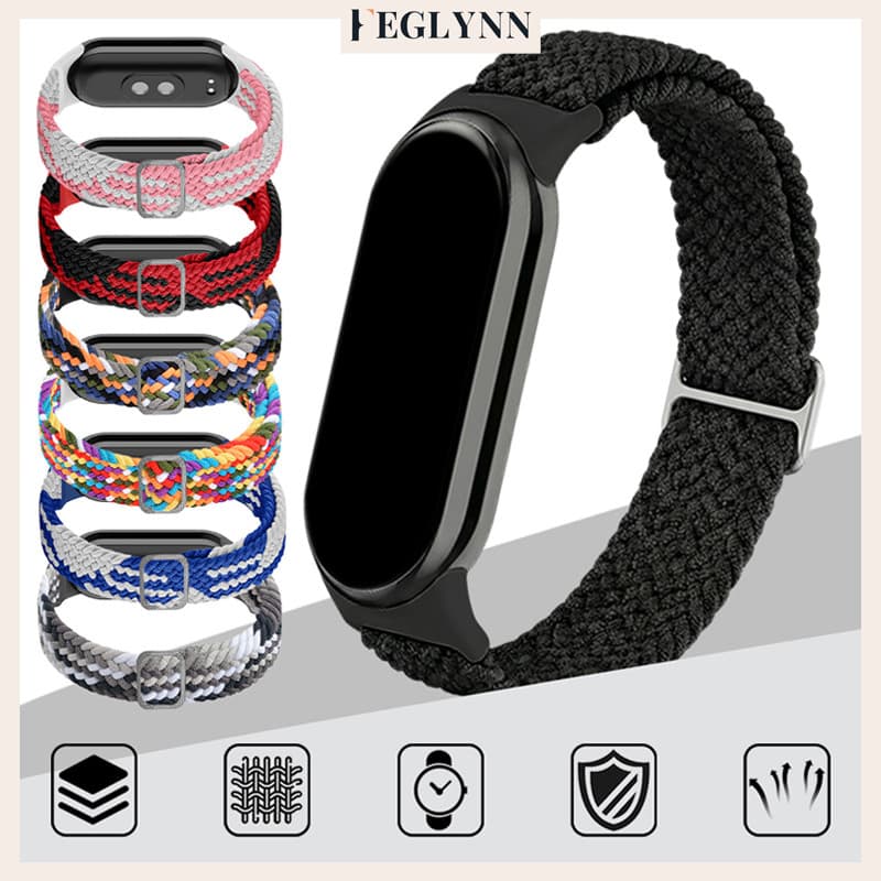 Pulseira Nailon Elástico Braided Para Relógio Smartwatch Xiaomi Mi Band 11 10 9 8 7 6 5 4 3