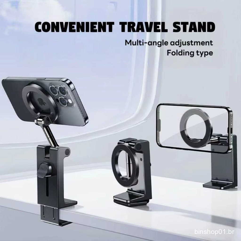 Montagem Magnética Do Telefone Carro Suporte Para O Banco Traseiro Dobrável Smartphones Chamada Navegação GPS Gravação D