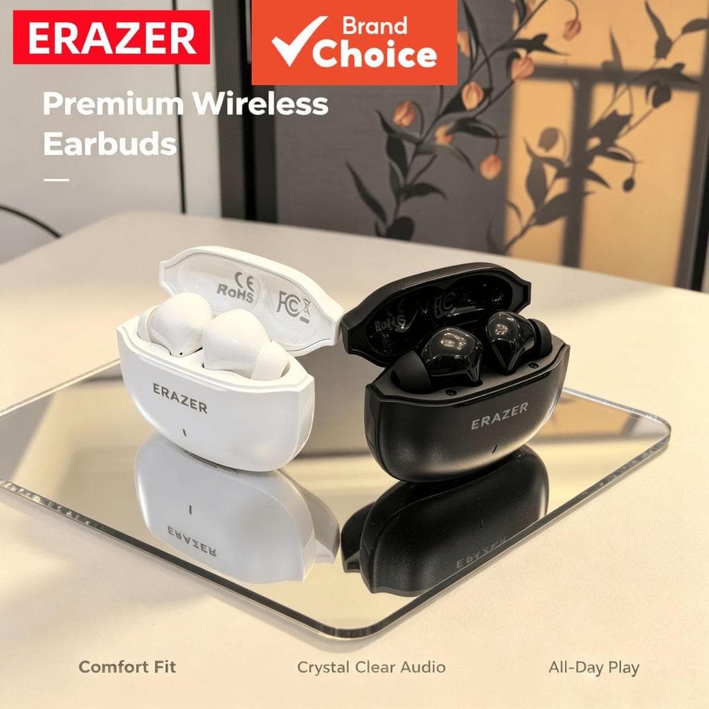 ERAZER HT82 Fones de ouvido sem fio Bluetooth 5.4 Fones de ouvido Modo de baixa latência Fones de ouvido