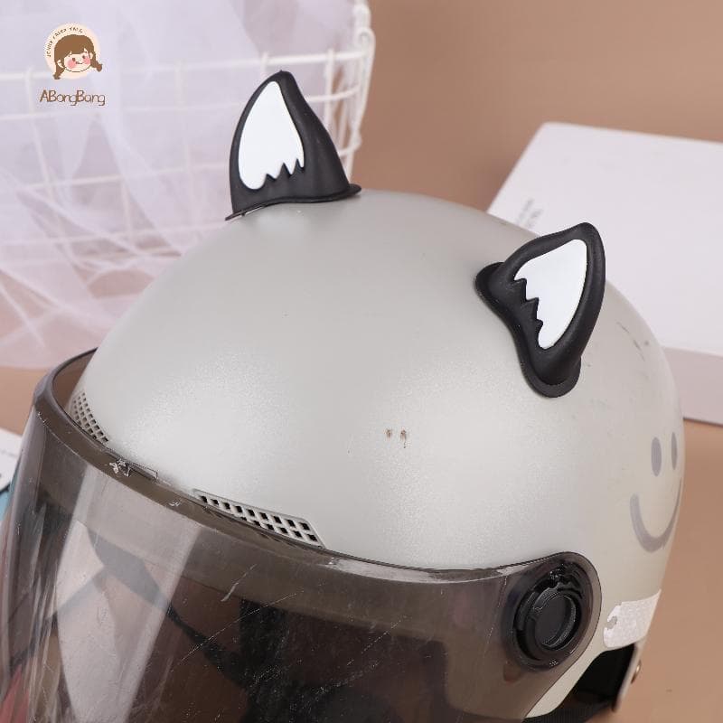 ABongBang Capacete Da Motocicleta Decorações De Orelha De Gato Acessório Para Scooter Bicicleta Adesivo Moto Skate Cicli