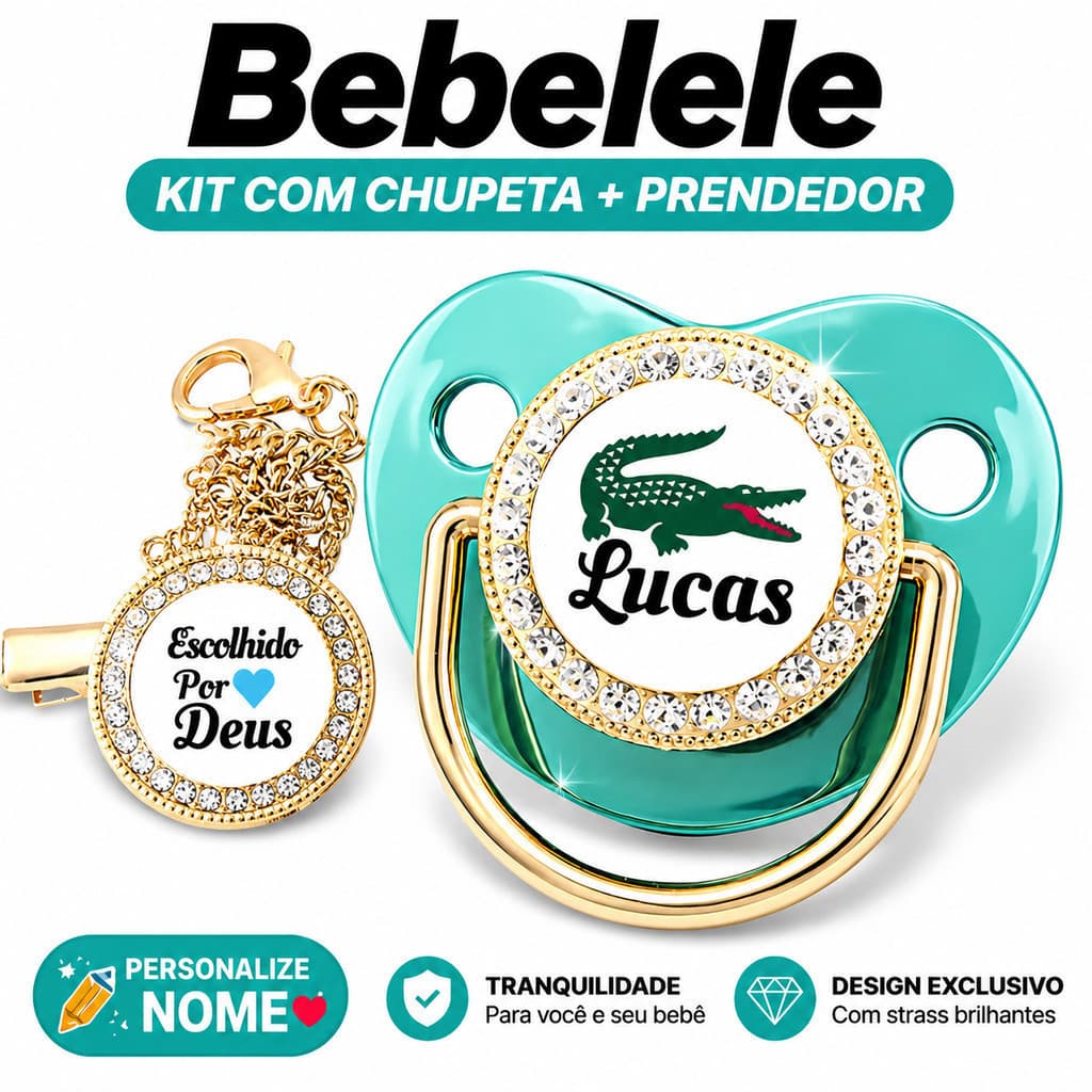 Chupeta para Bebês com Nome Personalizado, Chupeta de Silicone Livre de BPA XVGK