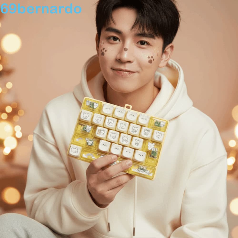 BERNARDO Mini Teclado Mecânico , 26 Teclas Mecânicas Brinquedo Fidget De Tamanho Compacto , Plástico Durável