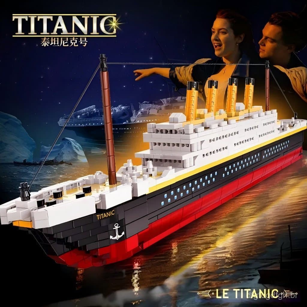 KZAR 3688 peças compatíveis com blocos de montar Lego, brinquedos do Titanic, roda gigante, modelo de blocos de montar F