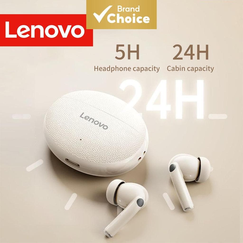 Fones de Ouvido Lenovo Tws Sem Fio Bluetooth, Fones Estéreo, Headset, Fone Auricular, Baixa Latência, Cancelamento de
