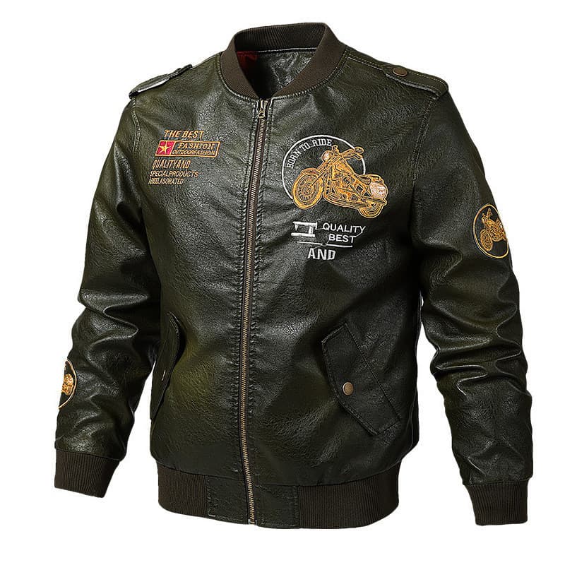 Primavera outono masculino motocicleta jaqueta de couro lavado jaqueta de couro do plutônio na moda jaqueta de couro mas