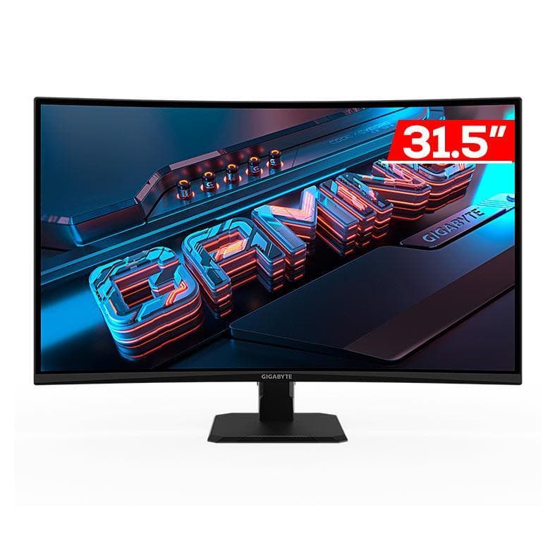 Monitor Gamer Gigabyte GS32QCA, 31.5 Pol, VA, Curvo, QHD, 1ms, 180Hz, HDMI/DP, GS32QCA