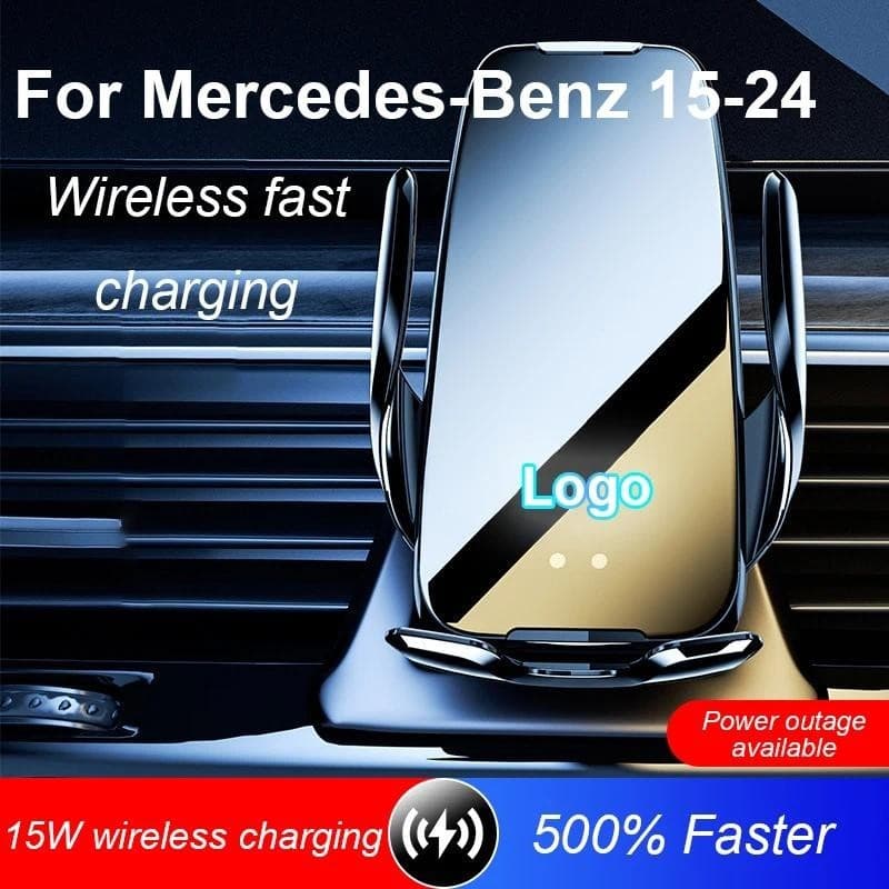 Para Benz W212 S212 W221 W204 W176 GLC Suporte De Sensor Infravermelho Carro Celular 15W Carregador Sem Fio Saída De Ar 