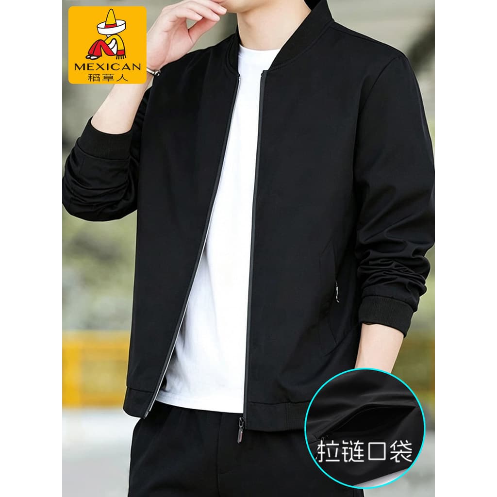 Espantalho jaqueta masculina primavera outono novo estilo jaqueta Casual uniforme de beisebol masculino de meia-idade ju