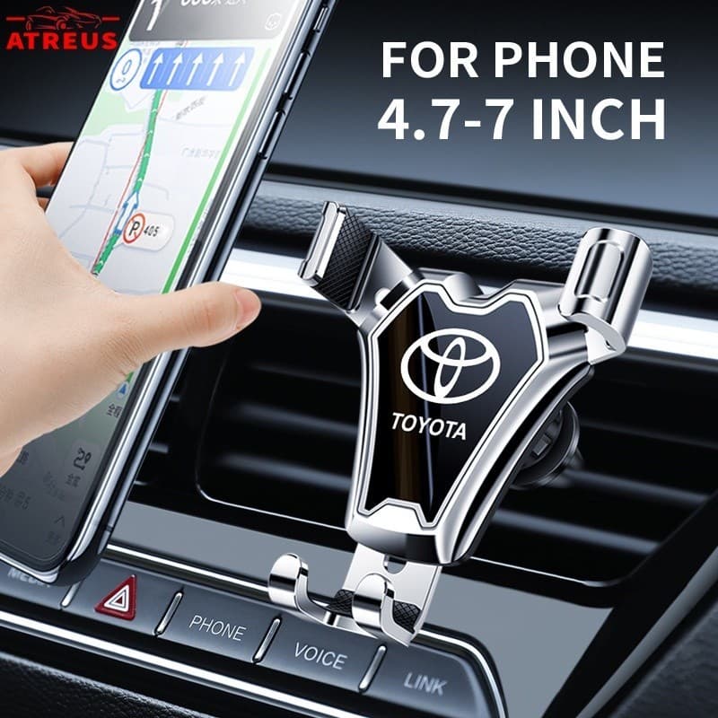 Suporte Universal Do Telefone Carro Respiradouro De Ar De Toyota 4.7-7 Polegadas 360 ° Rotação Gravidade De Celular Para