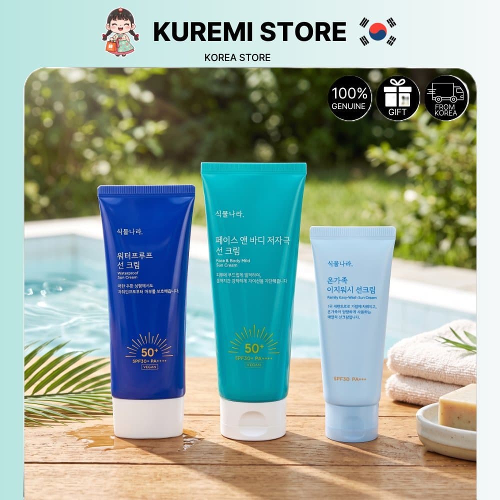 [SHINGMULNARA] Escudo Solar Diário: Protetor Solar Facial Corporal Mineral, Resistente à Água
