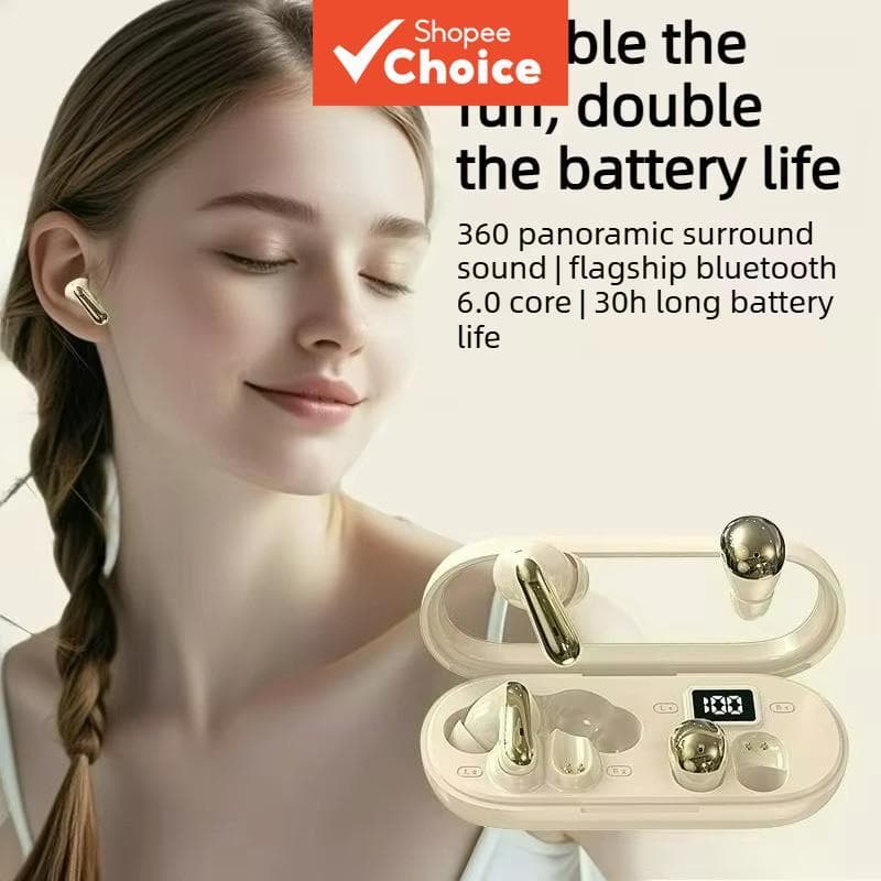 Fones de ouvido Bluetooth 2 em 1 estéreo HiFi, fones de ouvido para dormir, fones sem fio de baixa latência