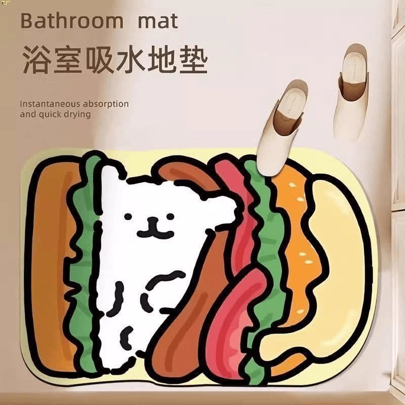 Linha filhote de cachorro entrada tapete sala de estar entrada cozinha mesa de café lateral pé tapete antiderrapante Dia