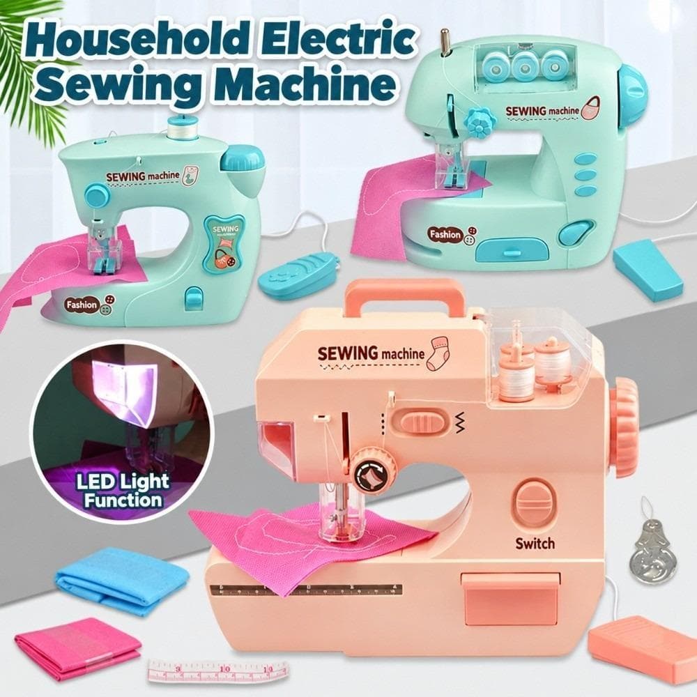 Costura Elétrica Infantil | Mini De Brinquedo Portátil Brinquedos Educativos Duráveis Com Luzes Divertidas Meninas