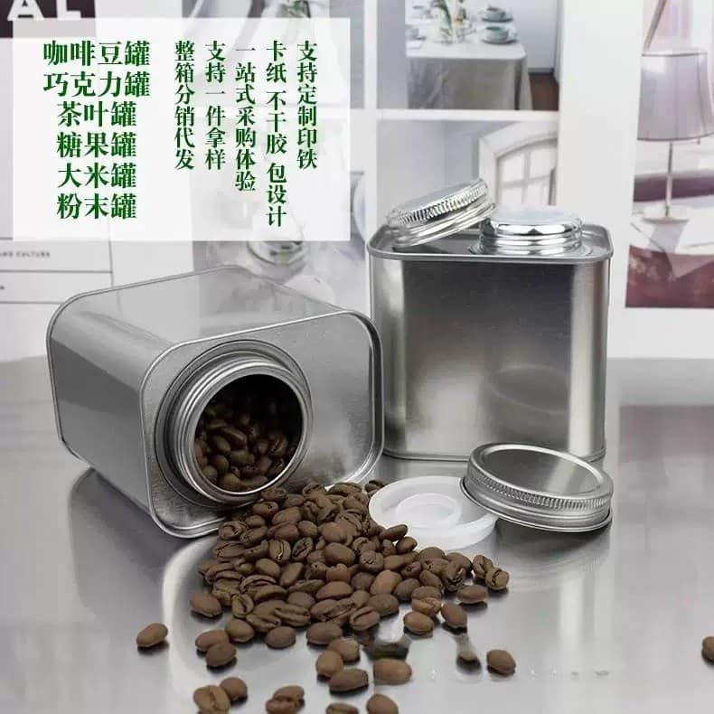 Tanque de preservação de grãos de café em folha de flandres, tanque selado em pó de café, válvula de retenção, exaustão 