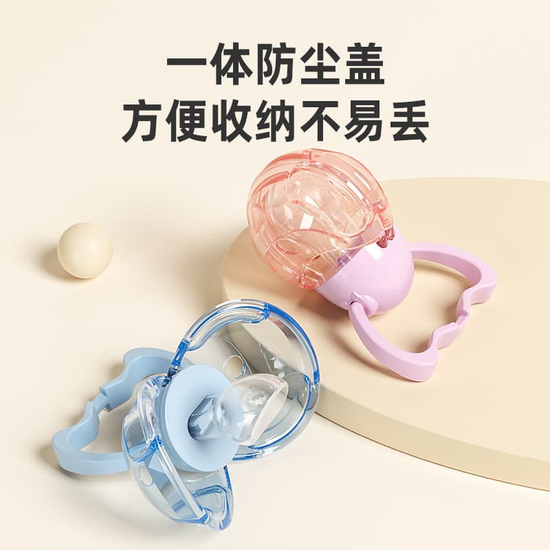 Chupeta de bebê de Silicone líquido de qualidade alimentar chupeta de bebê cabeça redonda cabeça plana jogar boca integr
