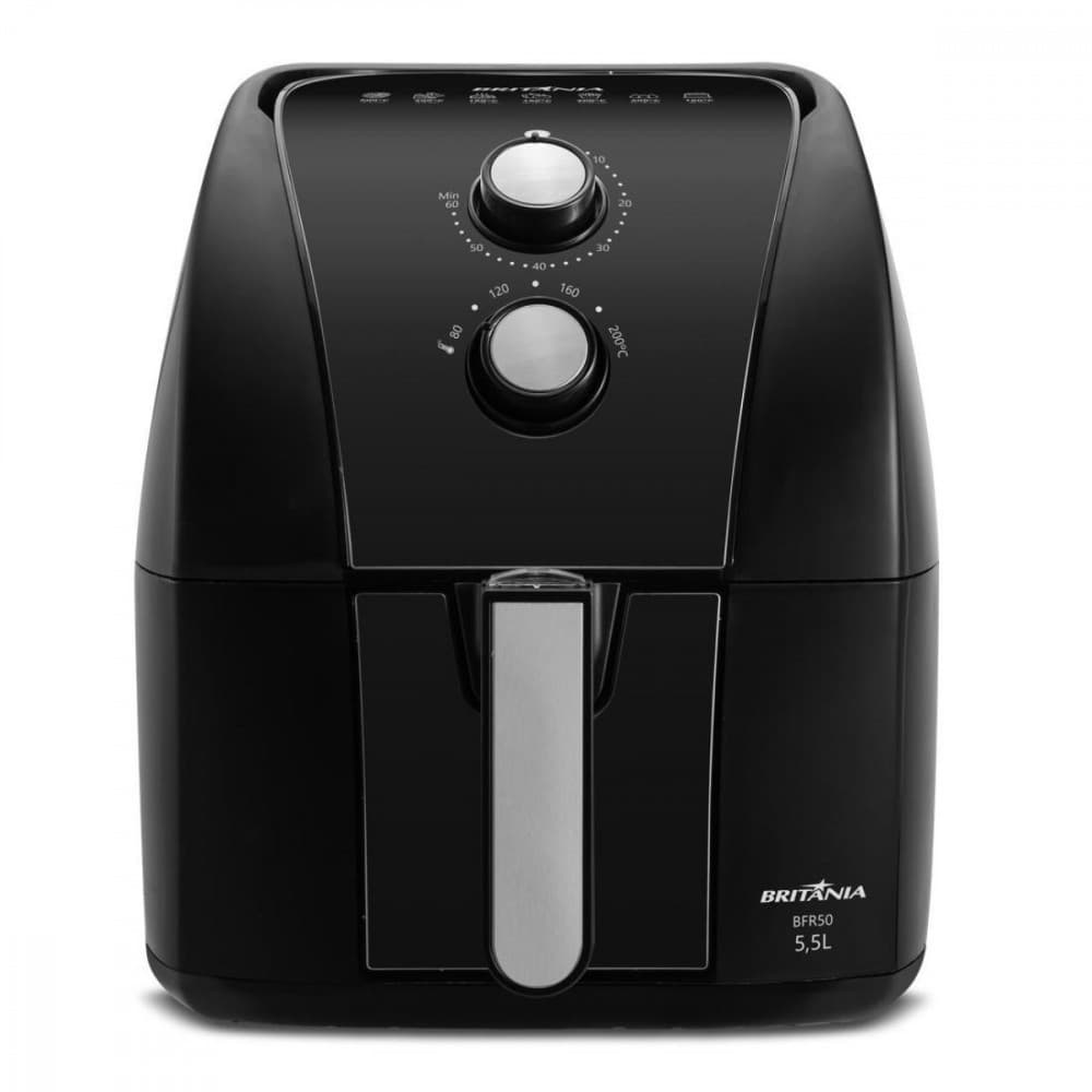 Air Fryer Britânia BFR50 5,5L 1500W 127V Redstone Fritadeira Elétrica Sem Óleo