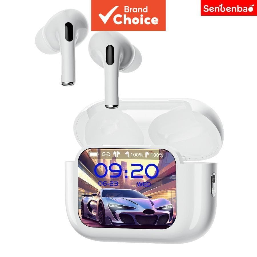 Fones de ouvido sem fio Senbenbao A11 PRO, fones de ouvido com tela LCD, TWS Bluetooth ENC, redução de ruído