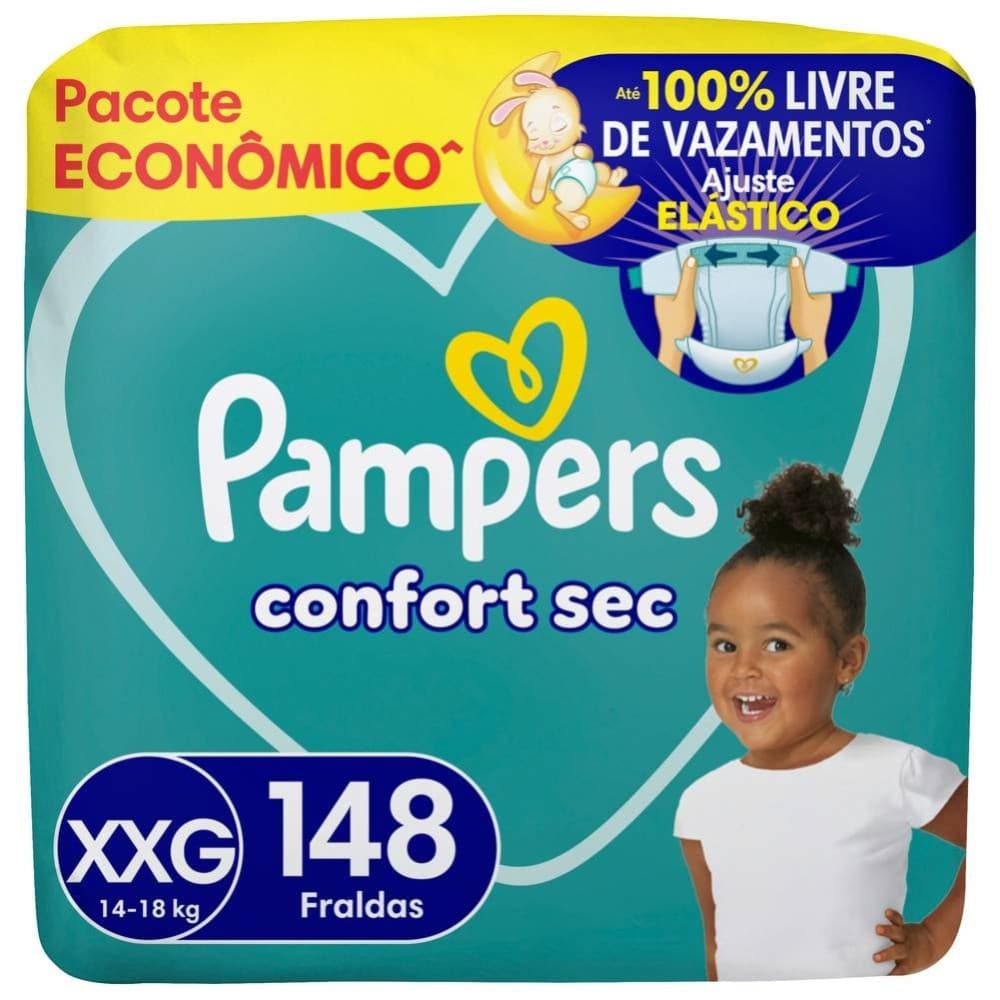 Fralda Pampers Confort Sec Ultra Xxg 148 Unidades