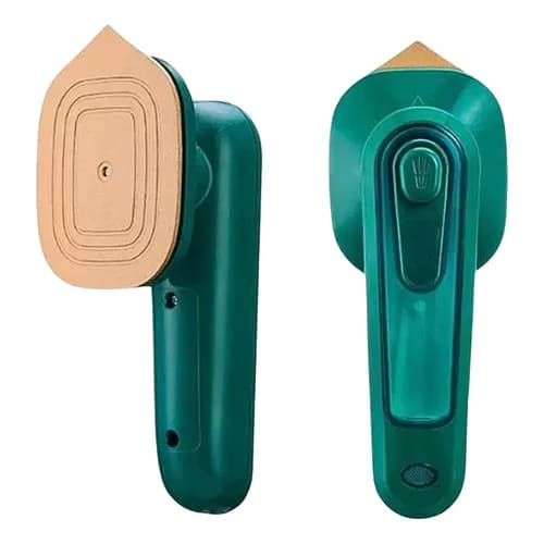 Mini Ferro de Passar Roupa a Vapor Bivolt – Portátil para Viagem, Compacto e Eficiente, Verde Escuro
