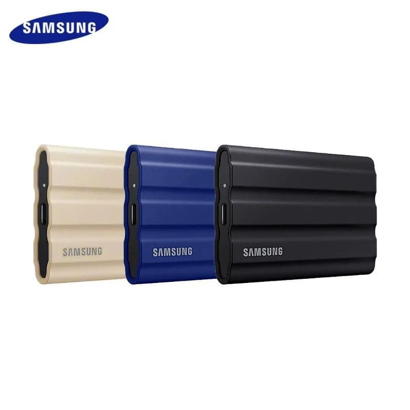 SAMSUNG Portátil SSD T7 Escudo 1TB 2TB 4TB Externo USB 3.2 Gen 2 Tipo-C Unidade De Estado Sólido Externa Para Laptop E T