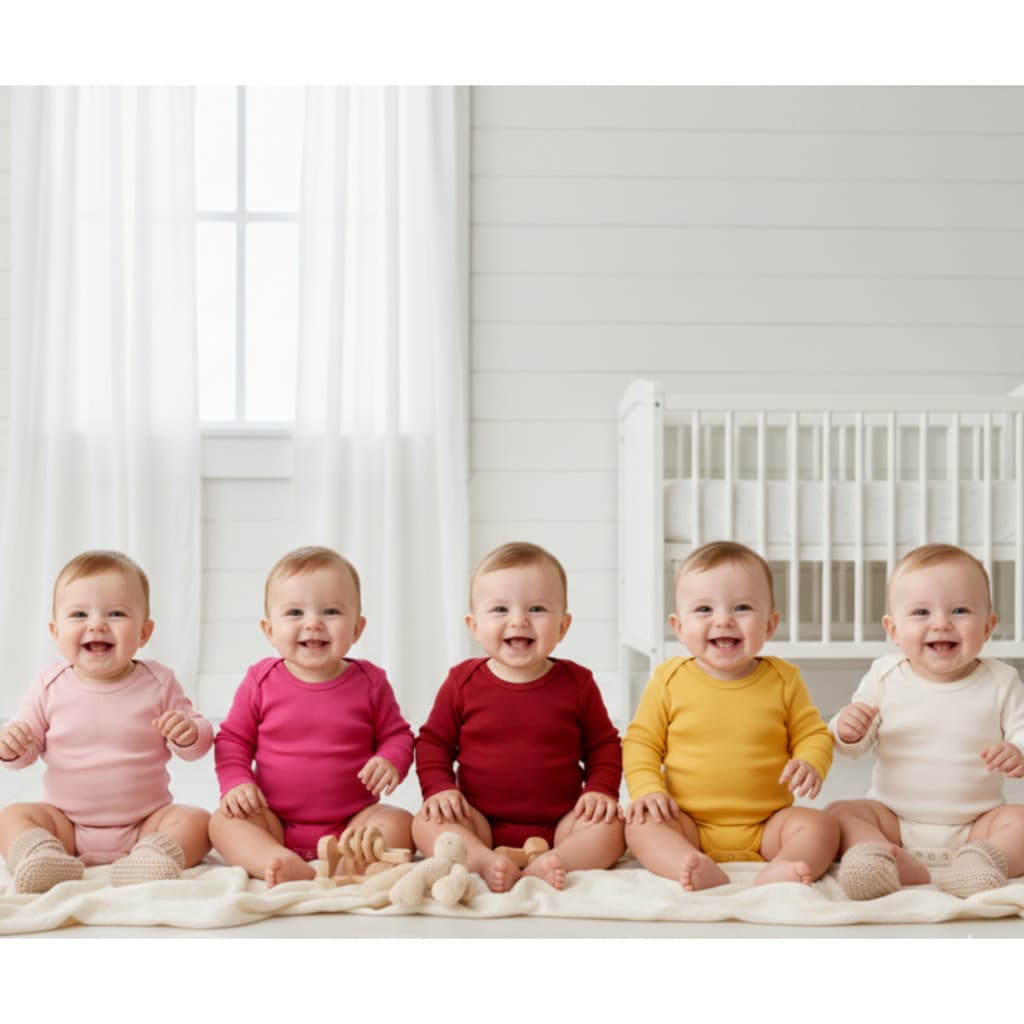 Kit 5 Body Bebê Manga Longa Infantil Feminino Menina Suedine 100% Algodão Enxoval Recém Nascido