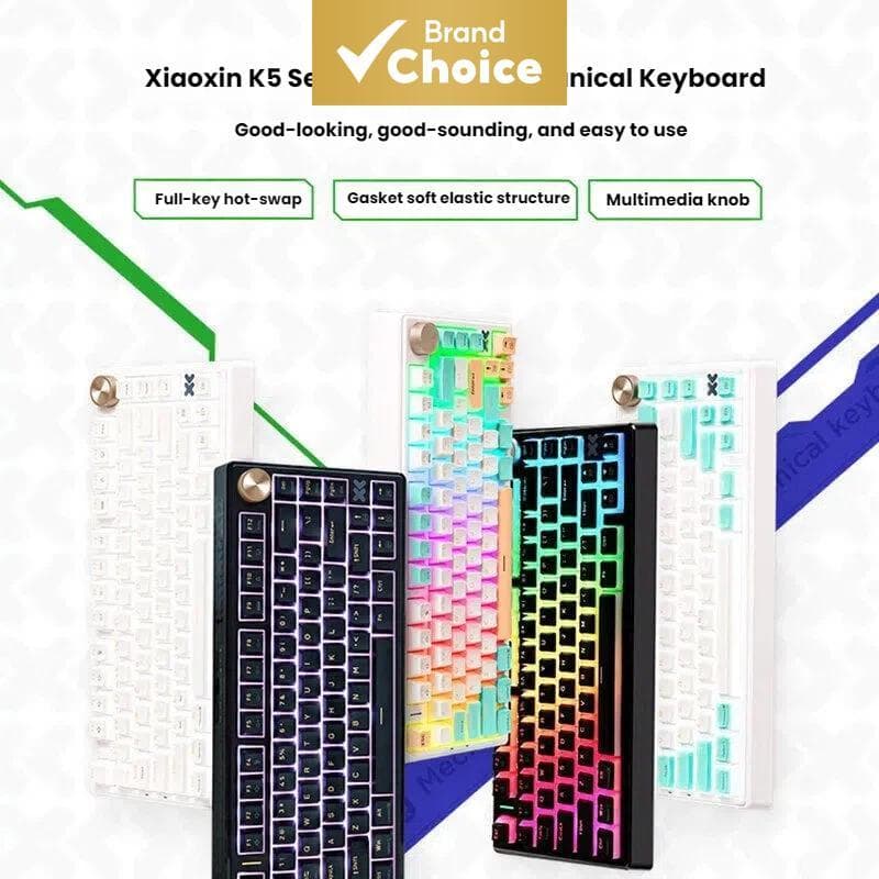 Teclado Mecânico Lenovo Xiaoxin K5, com fio USB-C, teclado para jogos com retroiluminação única, compatível com Windows