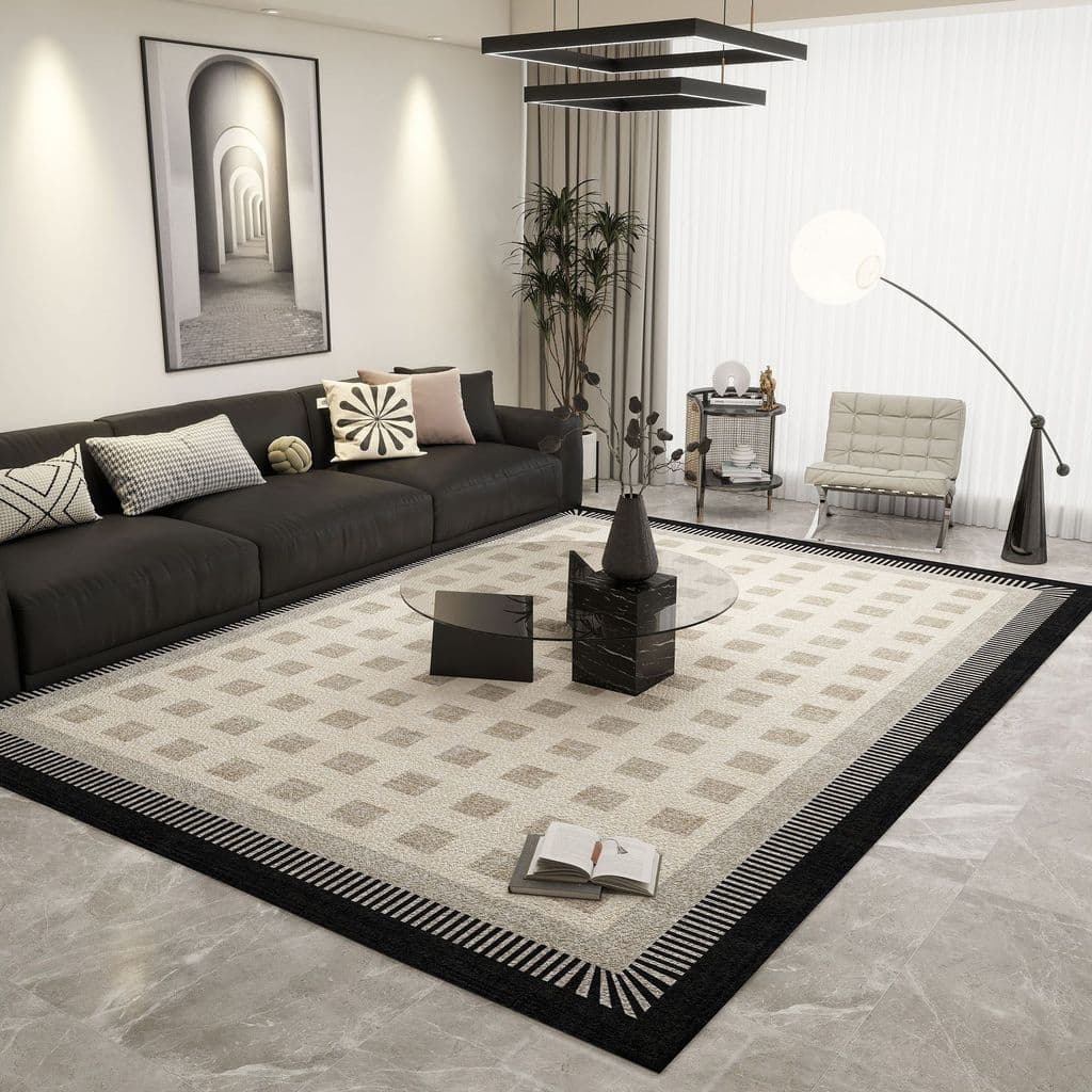 [Novo produto] tapete moderno para sala de estar absorve água antiderrapante tapete doméstico resistente à sujeira fácil
