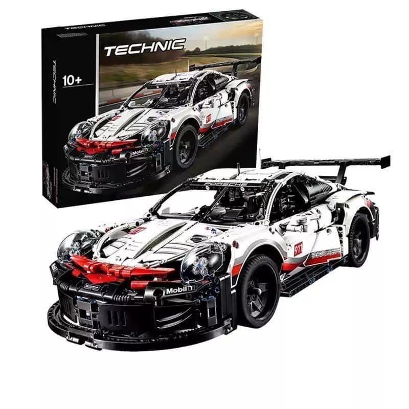 Compatível com o carro esportivo de blocos de montar LEGO Porsche 911RSR, modelo de corrida com controle remoto, brinque