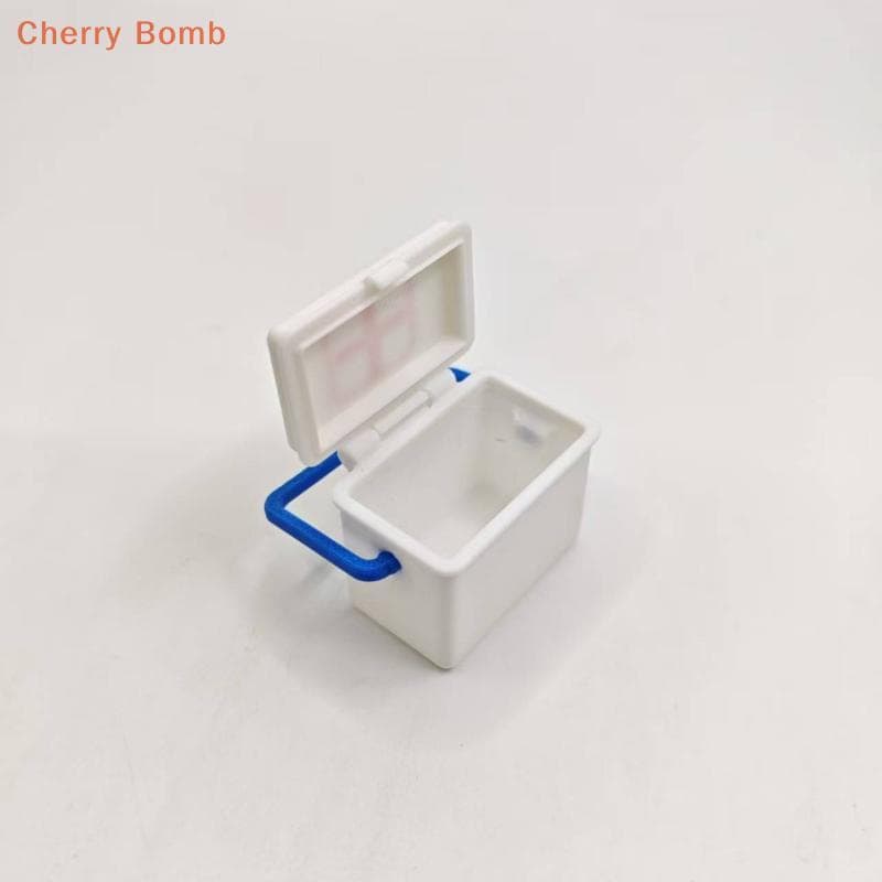 (Bomba De Cereja) Mini Kit De Primeiros Socorros Em Escala 1/12 , Caixa De Remédios Realista , Decoração Para Casa De Bo