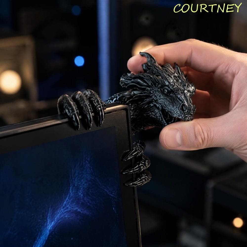 Estátua De Mesa COURTNEY Dragon Gamer , Estatueta De Clipe De Monitor De Dragão Estilo Gótico Resistente Ao Desgaste , E