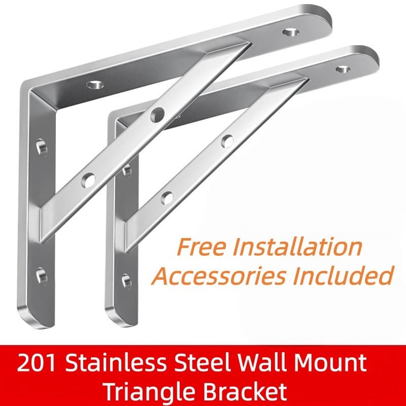 Suporte Triangular De Aço Inoxidável 201 , De Prateleira Em Ângulo Reto Para Montagem Parede , Varanda Prateleiras De , 