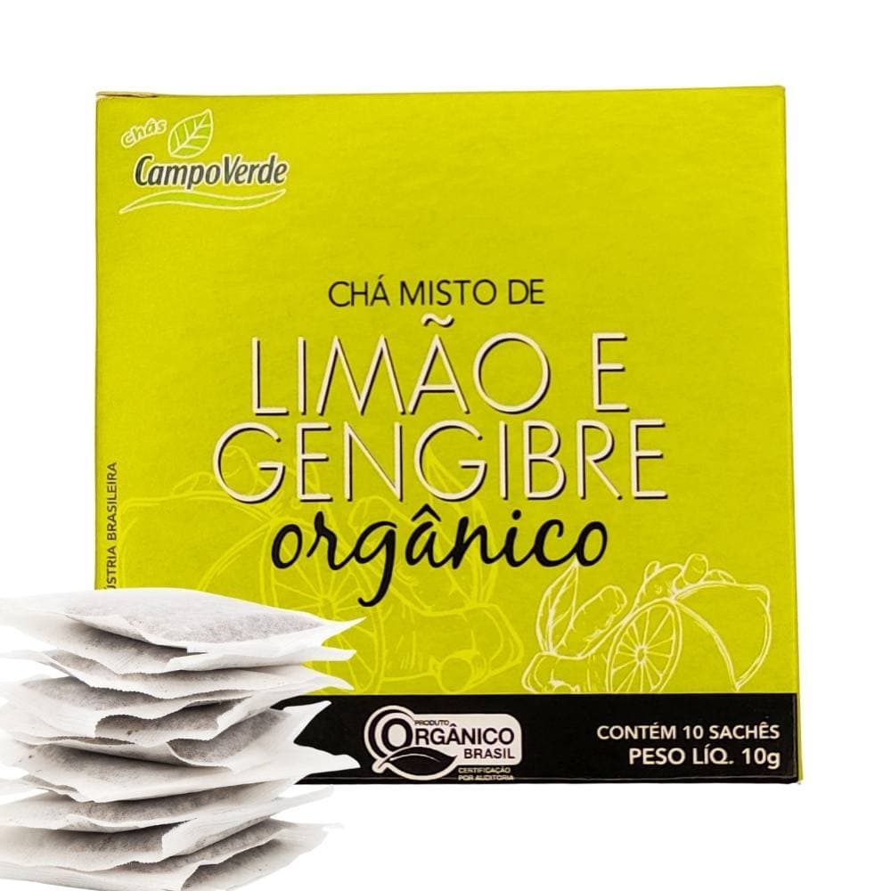 Chá Limão com Gengibre Orgânico 10 sachês