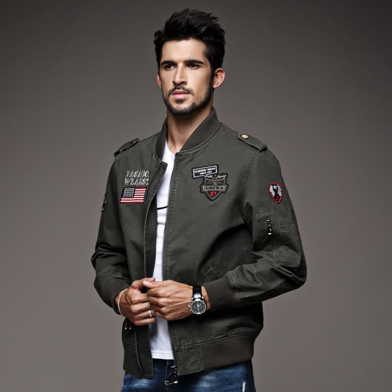 Primavera jaqueta masculina primavera outono uniforme uniforme militar jaqueta fina masculina versão coreana uniforme de