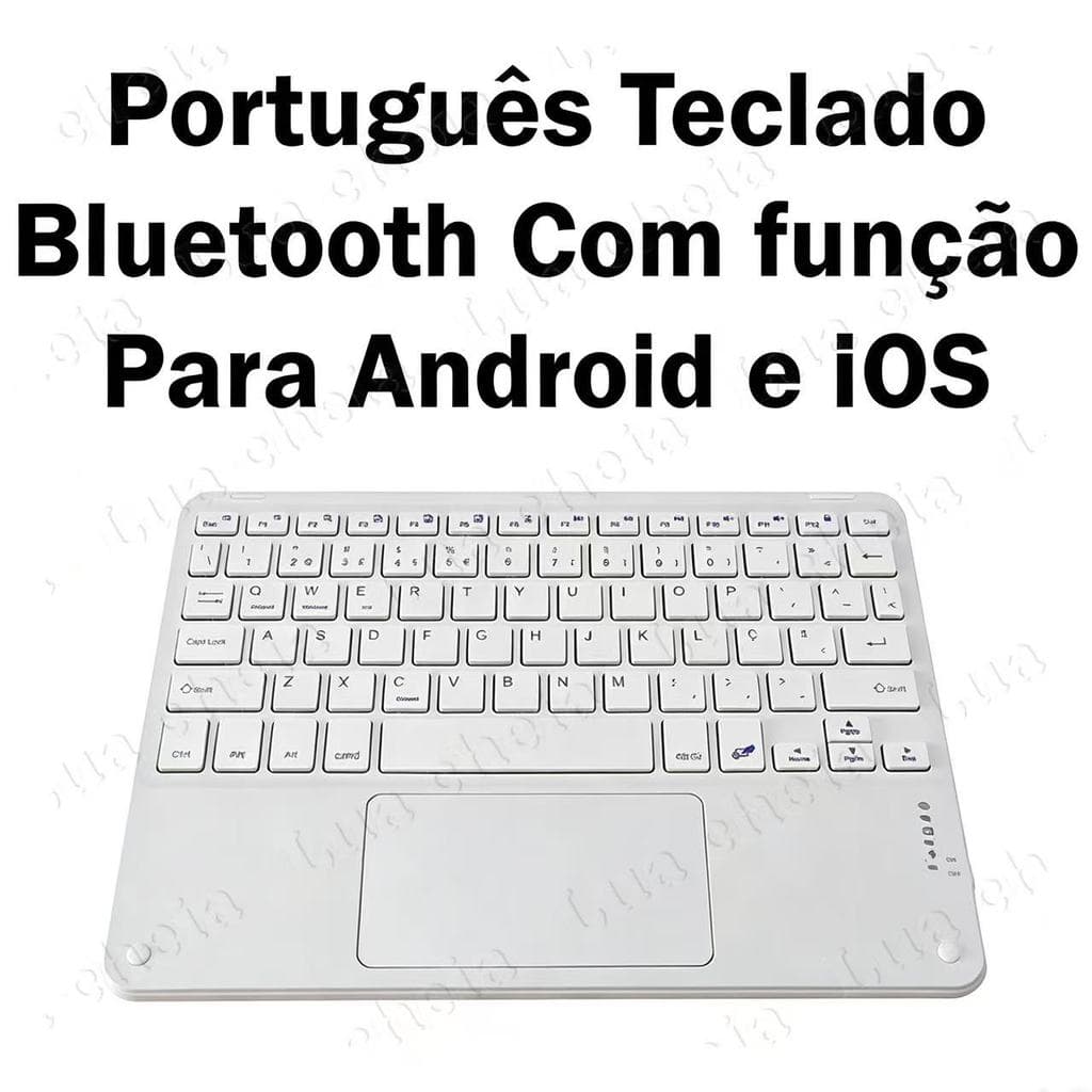 Lua cheia Teclado Português Bluetooth com função de toque sem fio adequado para em tablets, telefones e laptops