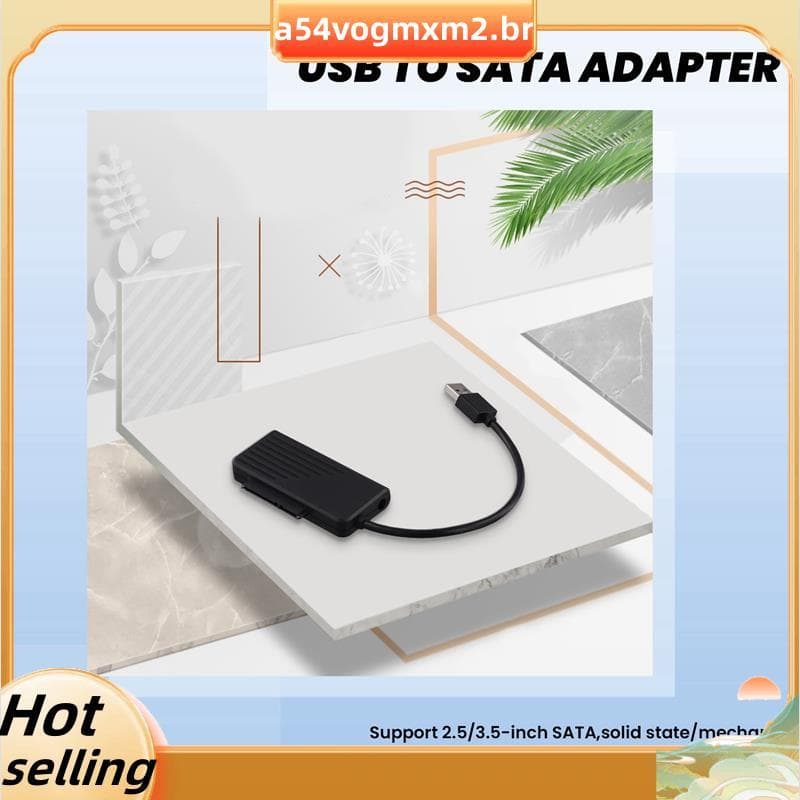 Adaptador USB Para SATA Alimentado Por Cabo Com Externo De Porta DC (Chip) Disco Rígido De 2,5/3,5 Polegadas