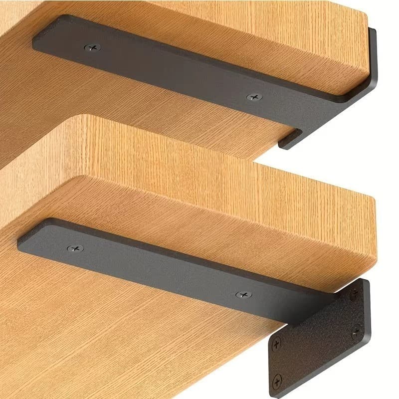 2 Suportes Do Triângulo Da Parede Ferro Dos Pces , Divisor Fixado Na Prateleira , Resistente Suporte , Industrial Rústic